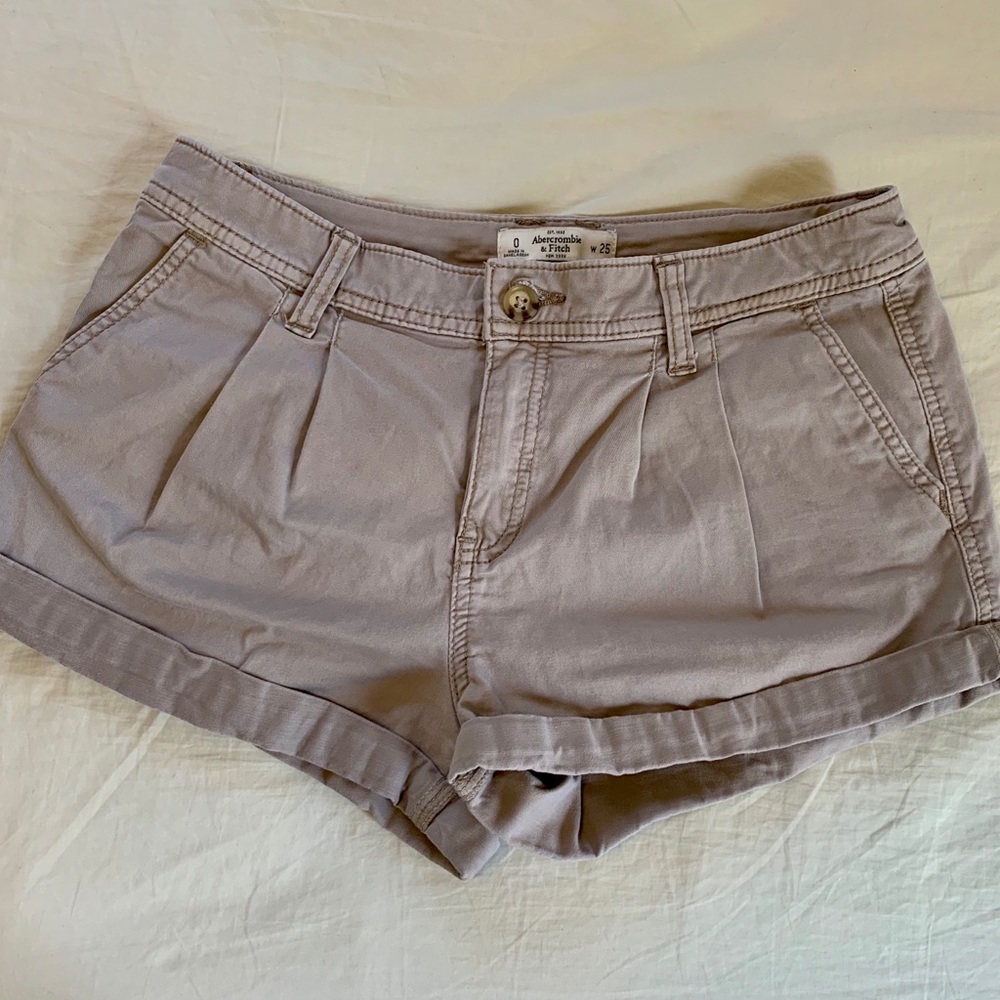 A&F Khaki Shorts (Size 0, W25)